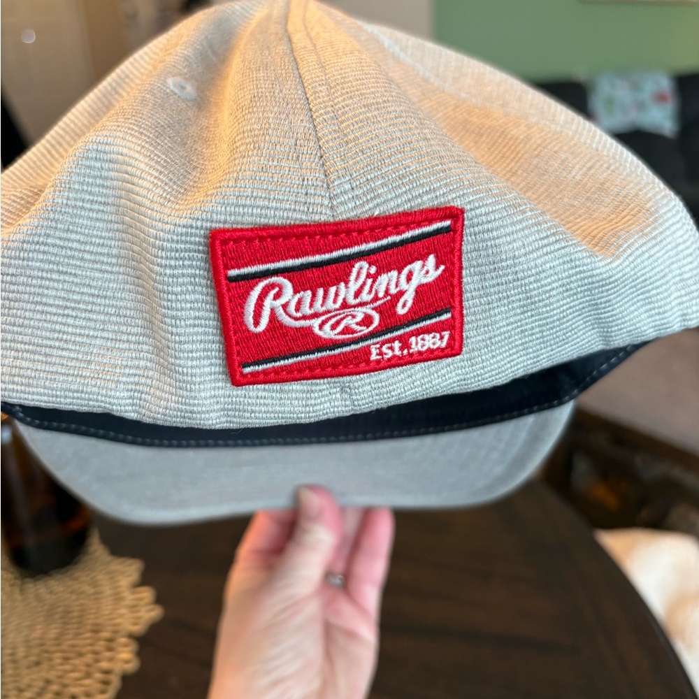 Rawlings Gray Baseball Cap With Red Patch - image 4